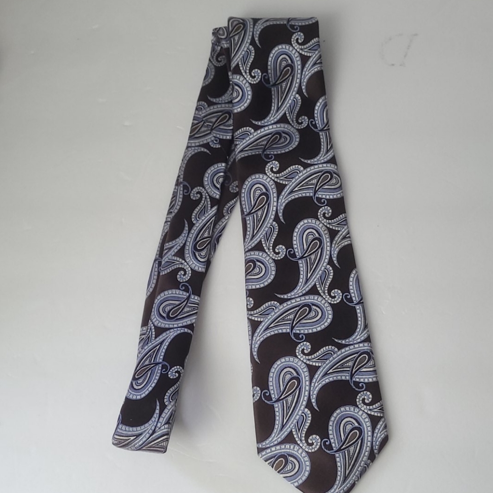 MICHAEL KORS TIE PAISLEY BROWN % SILK